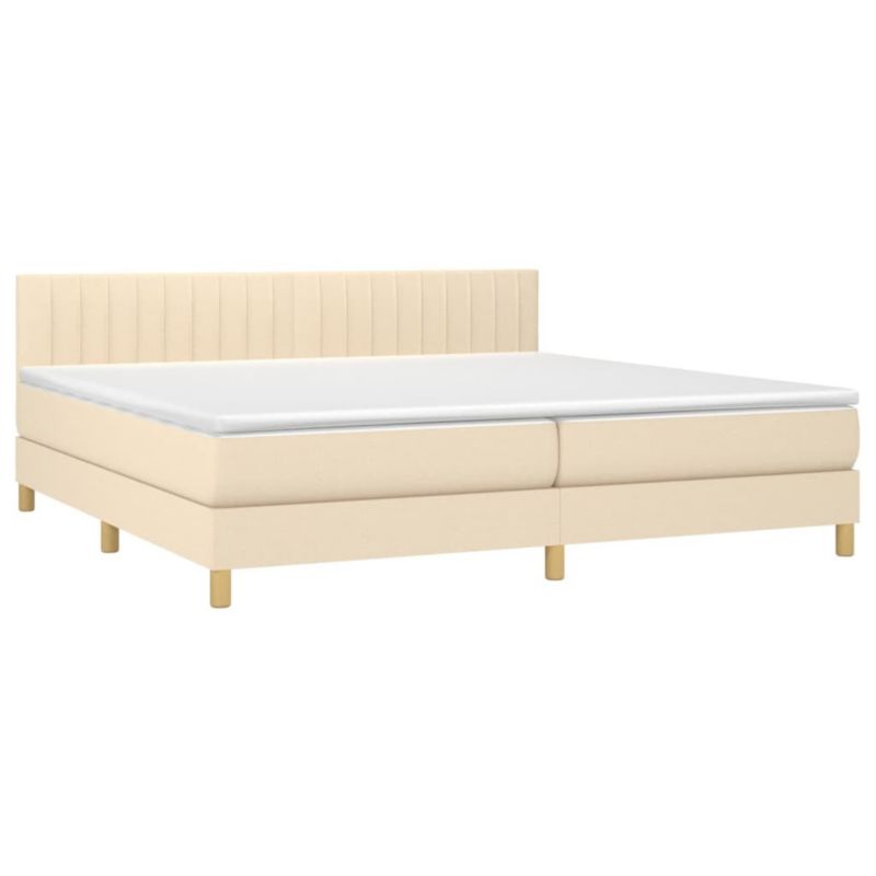 Łóżko kontynentalne WaszeMeble 200x200 cm kremowe WM-3133906 1 szt.