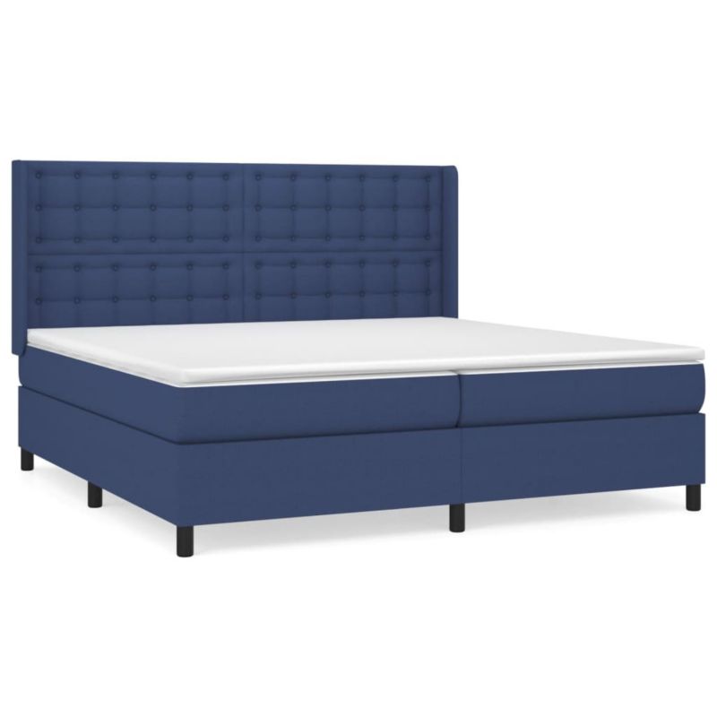 Łóżko kontynentalne WaszeMeble 200x200 cm niebieskie WM-3131783 1 szt.