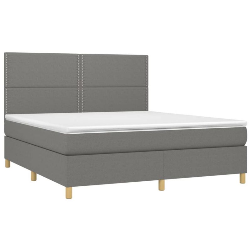 Łóżko kontynentalne WaszeMeble 160x200 cm ciemnoszara WM-3142266 1 szt.