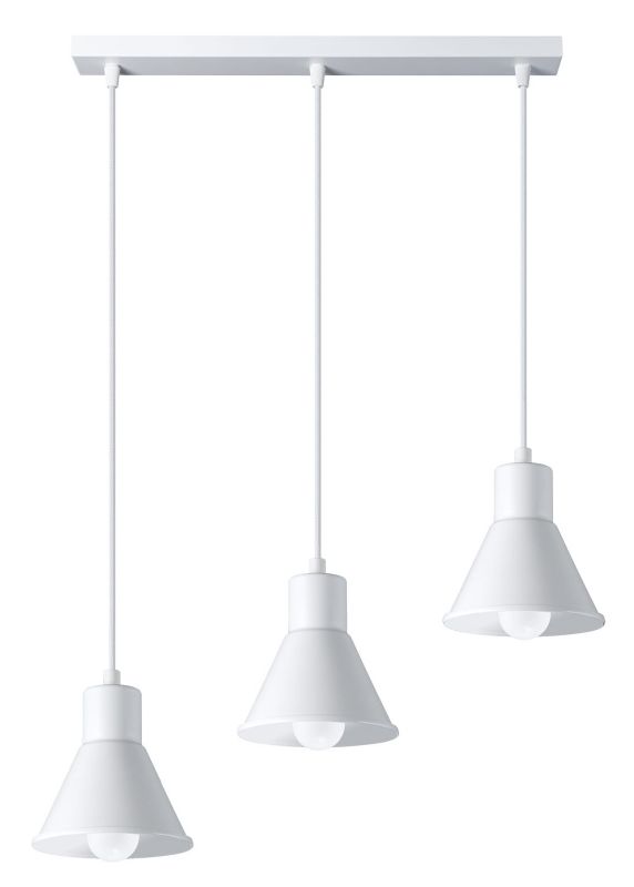 Lampa sufitowa wisząca Sollux Lighting Taleja 5691 biała szerokość 45 cm 3xE27 x 60W 1 szt.