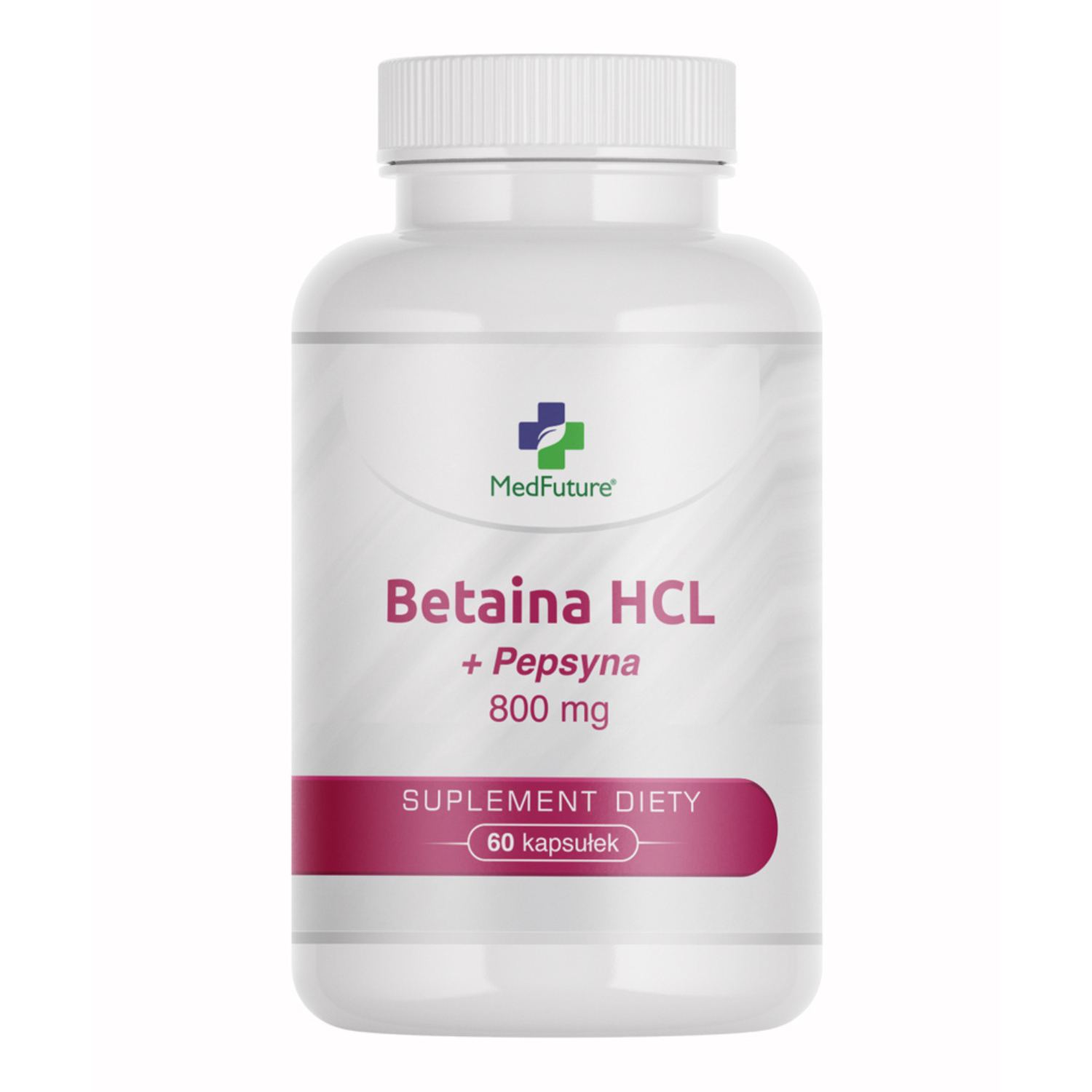 Medfuture betaina hcl + pepsyna 800 mg, 60 kapsułek