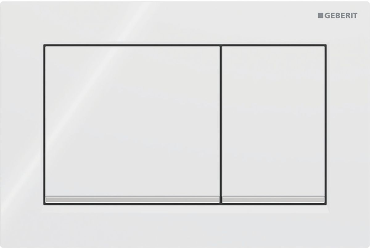 Geberit Omega20 przycisk spłukujący do WC chrom błyszczący-biały 115.080.KJ.1 - Wysyłka w 24h