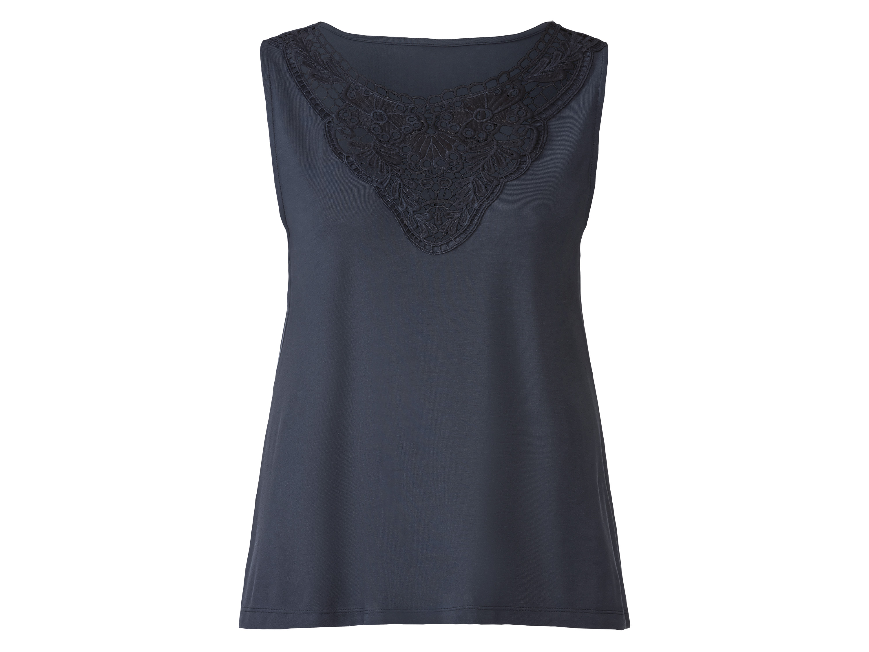 esmara Top damski z koronką Granatowy, S36/38