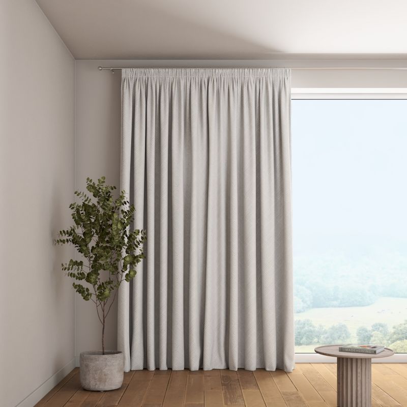 Zasłona na taśmie marszczącej 1 szt. 130 x 260 cm Dekoria szaro-białe wzory geometryczne 1 szt.