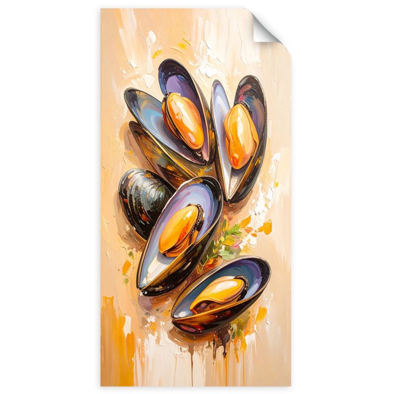 Naklejka samoprzylepna Feeby Małże Owoce morza Sushi 100x200cm 1szt