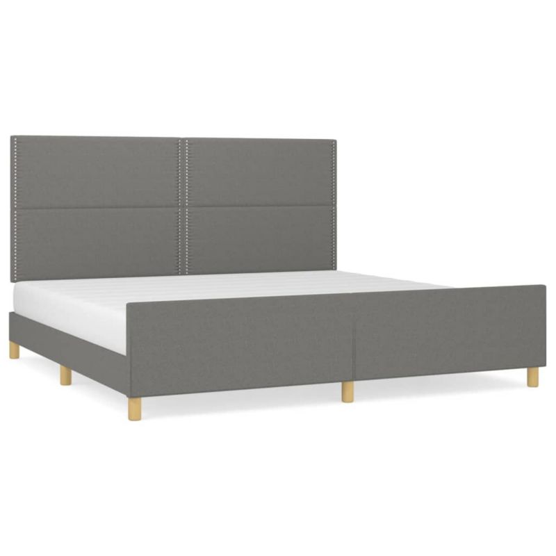 Łóżko tapicerowane WaszeMeble 200x200 cm ciemnoszara WM-3125001 1 szt.