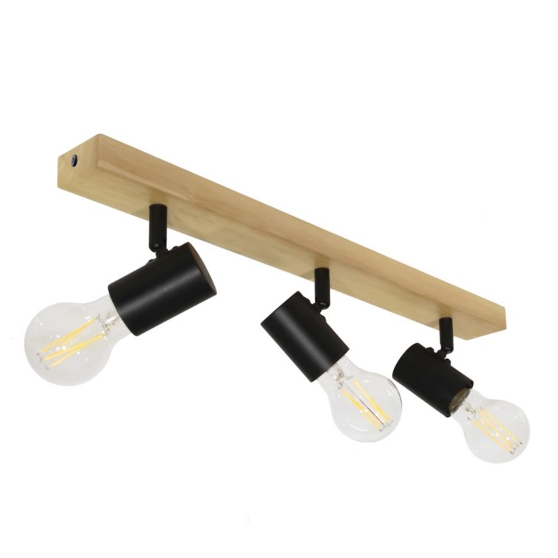 Oprawa ścienno-sufitowa LL ANBLIN EL-3l E27 66534 LightLogic loft drewniana regulacja1 szt.