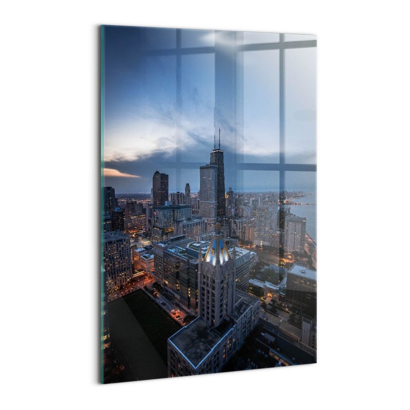 Obraz Szklany Wallfluent 40x60 cm Zdjęcie miasta Chicago 1 szt.