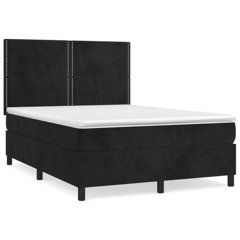 Łóżko kontynentalne WaszeMeble 140x190 cm czarne WM-3142961 1 szt.