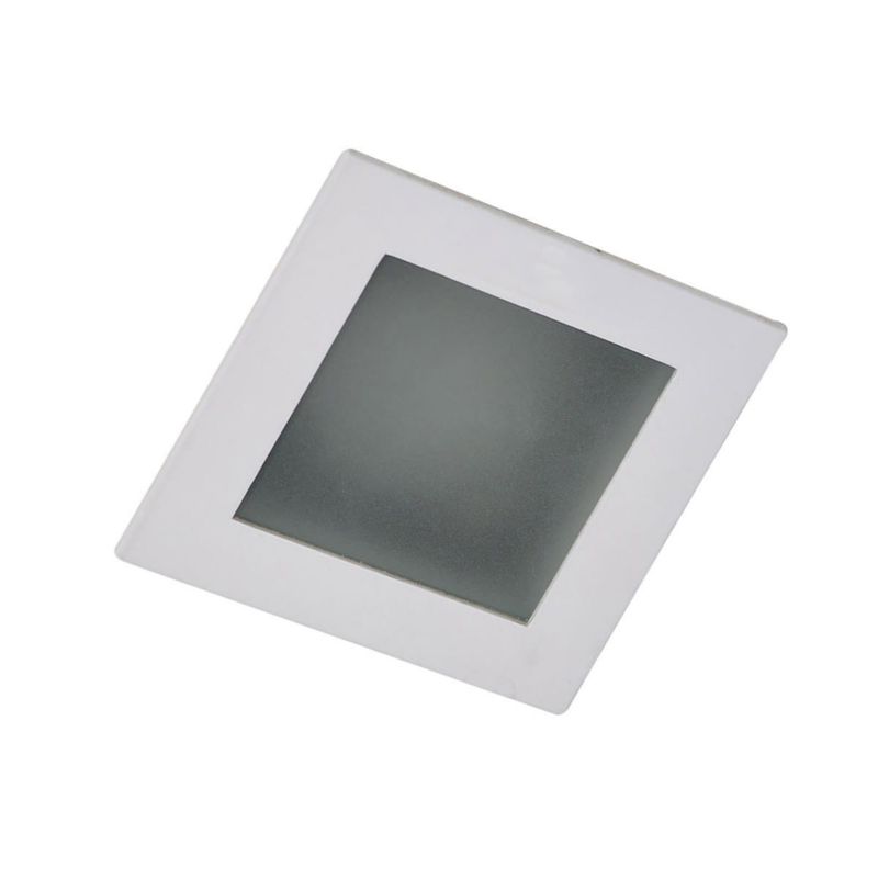 Oprawa sufitowa wpuszczana Italux Anselmo biała 1 x MR16 x 35W IP20 wym: 9 x 9 cm kwadratowa - 1 szt.