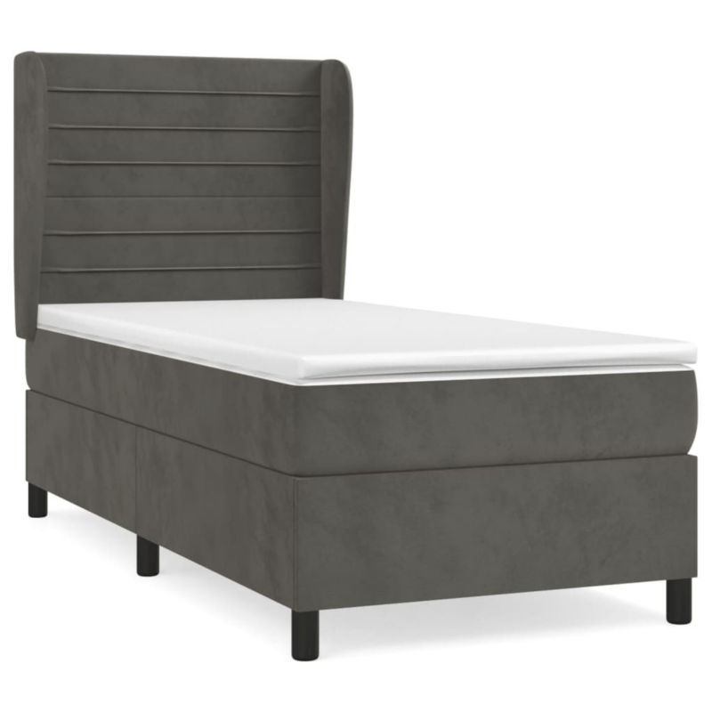 Łóżko kontynentalne WaszeMeble 90x190 cm ciemnoszary WM-3129244 1 szt.