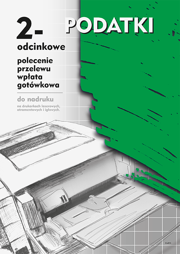Druk akcydensowy Podatki polecenie przelewu/wpłata gotówkowa MiP F-130-2, 2-odcinkowe, A4, offsetowy, 100k