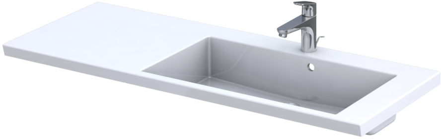 Darmowa Dostawa - Umywalka 125x50 cm prostokątna meblowa biała Oristo Brylant UMEBR12592P
