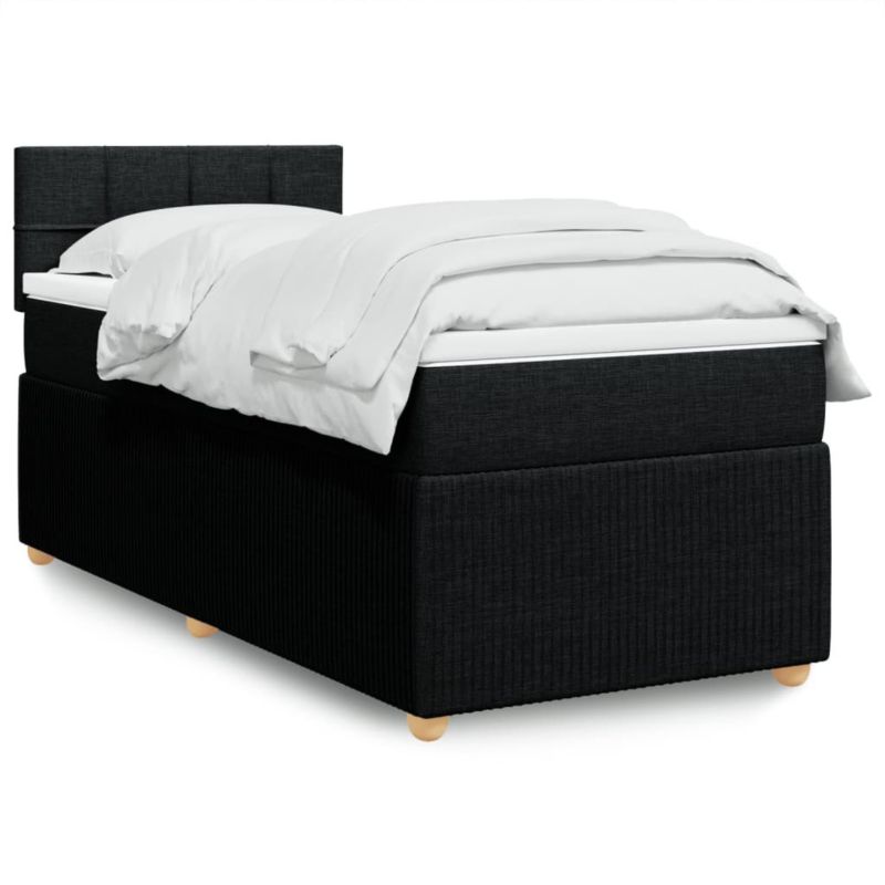Łóżko kontynentalne WaszeMeble 100x200 cm czarne WM-3289669 1 szt.