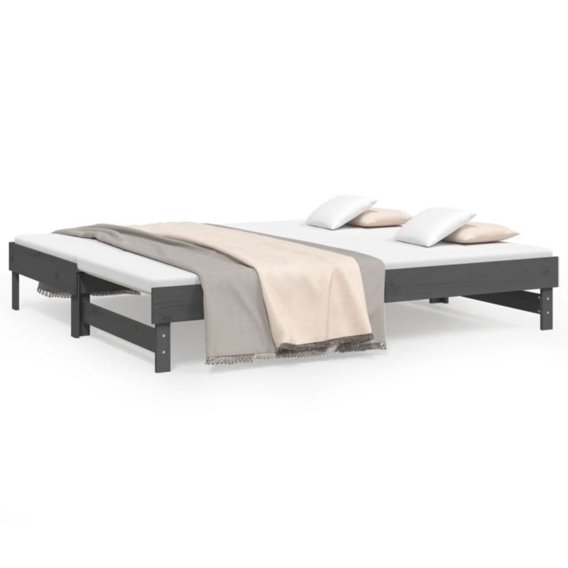 Łóżko drewniane WaszeMeble 80x200 cm rozsuwane szare WM-823386 1 szt.