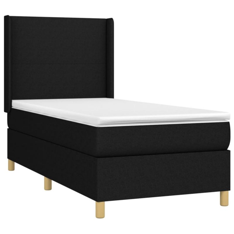 Łóżko kontynentalne WaszeMeble 90x200 cm czarne WM-3138687 1 szt.