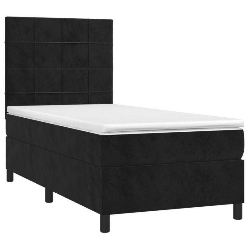 Łóżko kontynentalne WaszeMeble 90x190 cm czarny WM-3136097 1 szt.