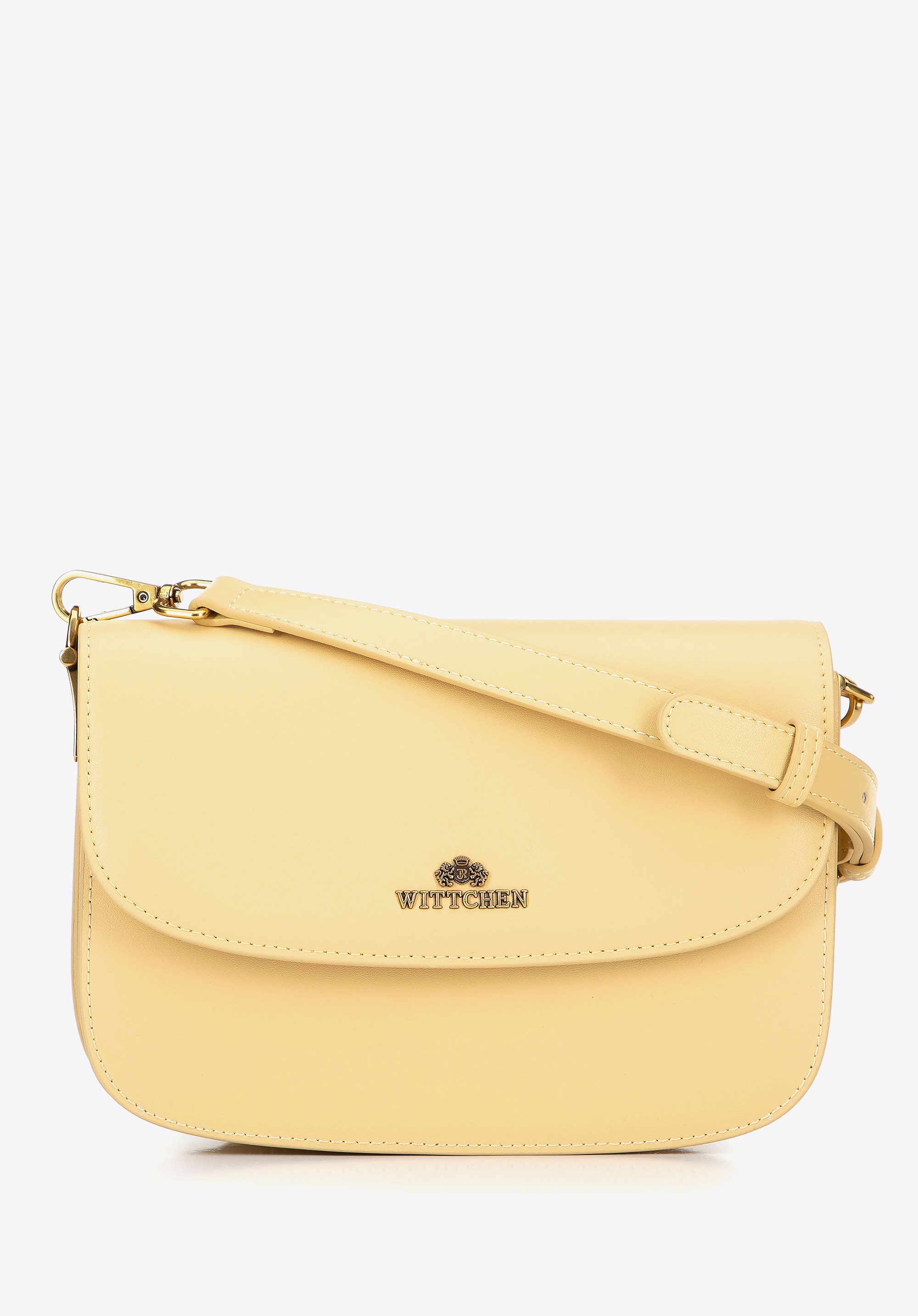 Damska crossbody ze skóry naturalnej żółta