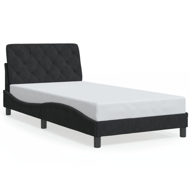 Łóżko tapicerowane WaszeMeble 100x200 cm czarna WM-3213839 1 szt.
