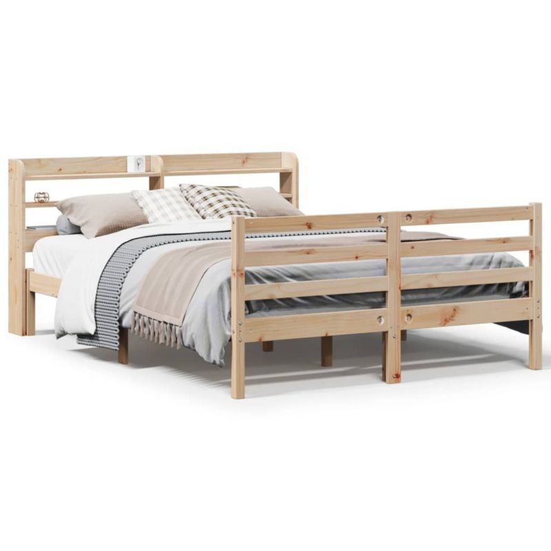 Łóżko drewniane WaszeMeble 150x200 cm brązowe WM-3306647 1 szt.