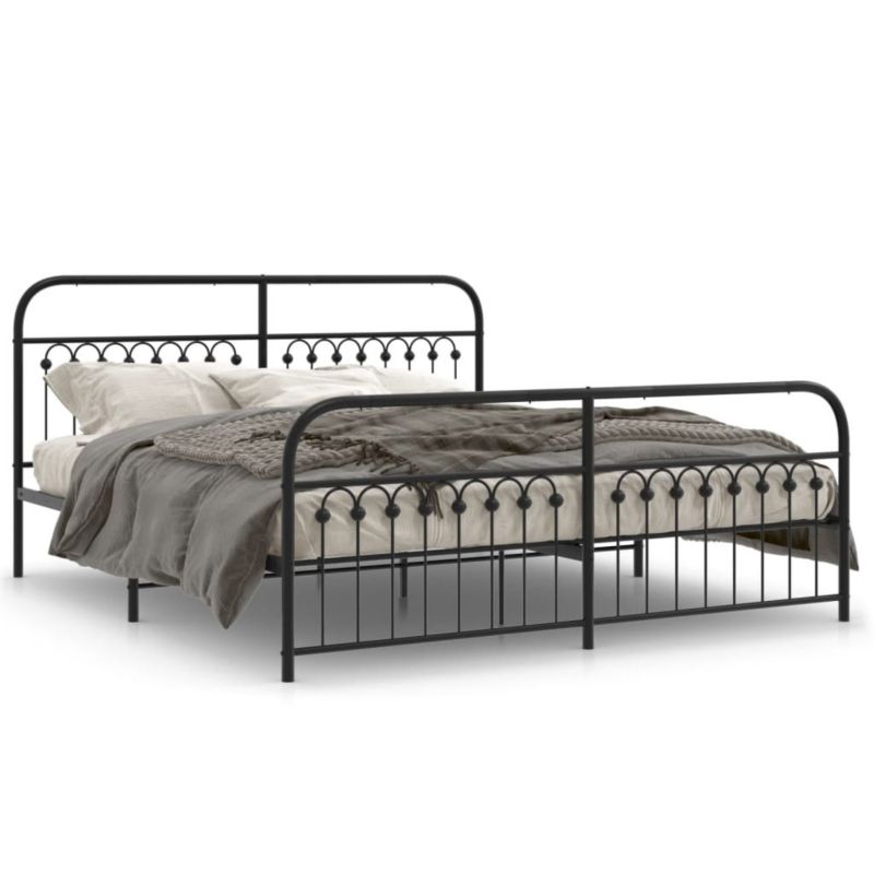 Łóżko metalowe WaszeMeble 183x213 cm czarna WM-376623 1 szt.