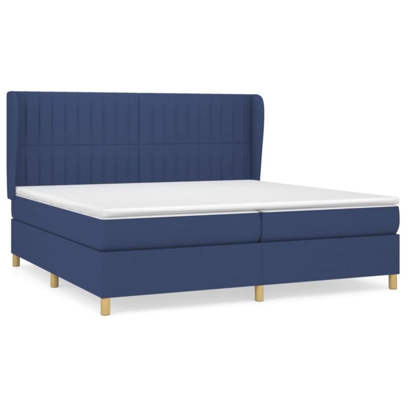 Łóżko kontynentalne WaszeMeble 200x200 cm niebieskie WM-3128715 1 szt.