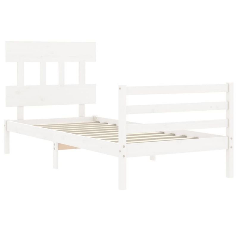Łóżko drewniane WaszeMeble 100x200 cm biała WM-3195147 1 szt.