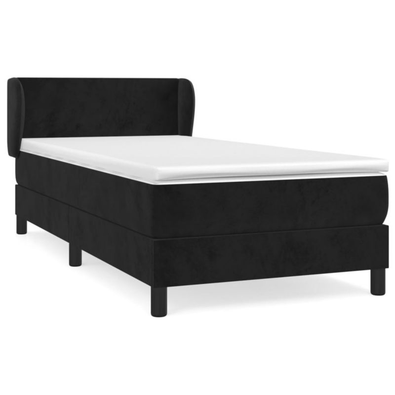 Łóżko kontynentalne WaszeMeble 100x200 cm czarne WM-3127357 1 szt.