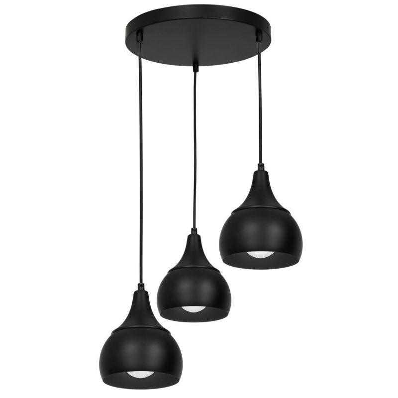 Lampa wisząca Luminex Aktan 3765 czarny matowy nad stół 3xE27 x 15W 1 szt.