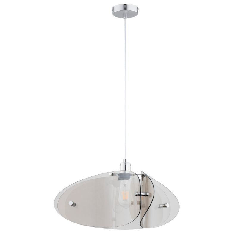 Lampa wisząca Alfa Kelis 3072 chromowana przezroczysty-biała nowoczesna 1xE27 x 15W 1 szt.
