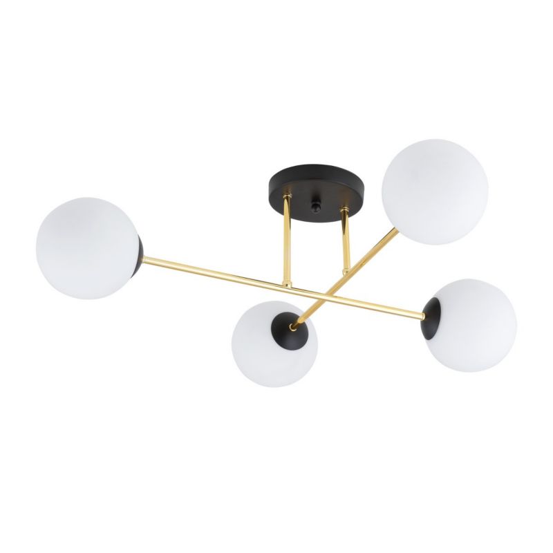 Lampa sufitowa Emibig Magnum złoto-biała szklane kule 4xE14 x 10W 1 szt.