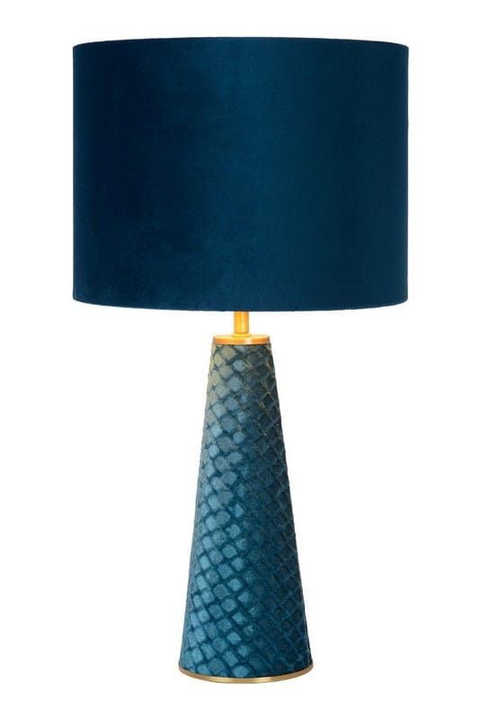 Lampka stołowa Lucide Extravaganza Velvet niebieska 1 x E27 x 40W IP20 wym: 47 x 25 x 25 cm tkanina - 1 szt.