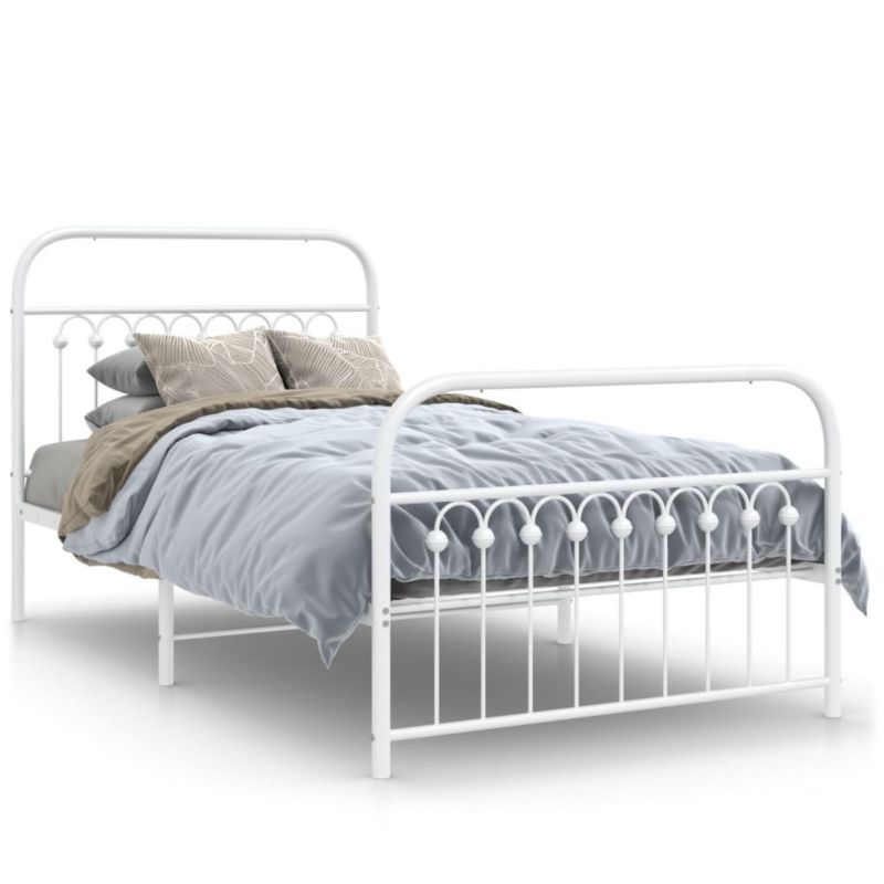 Łóżko metalowe WaszeMeble 100x200 cm biała WM-376662 1 szt.
