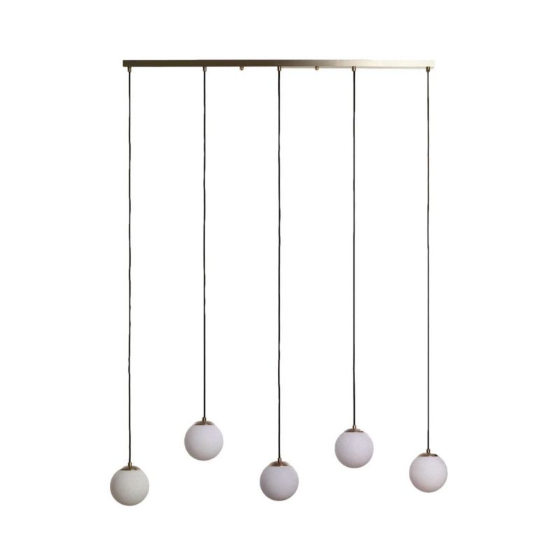 Lampa wisząca Abruzzo Dante złoto-biała wym: 172 x 130 x 15 cm 5xE27 x 20W 1 szt.