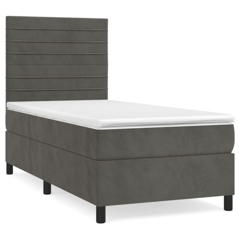 Łóżko kontynentalne WaszeMeble 90x200 cm ciemnoszary WM-3143062 1 szt.