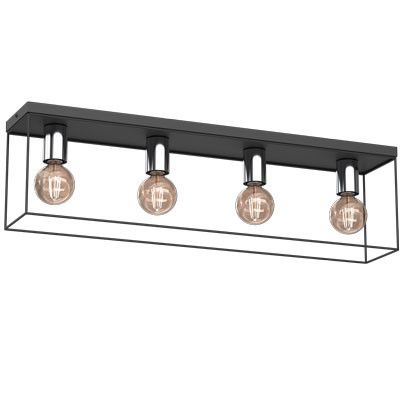 Lampa sufitowa wisząca Luminex Homen 1179 czarny mat-chromowana nowoczesna 4xE27 x 15W 1 szt.