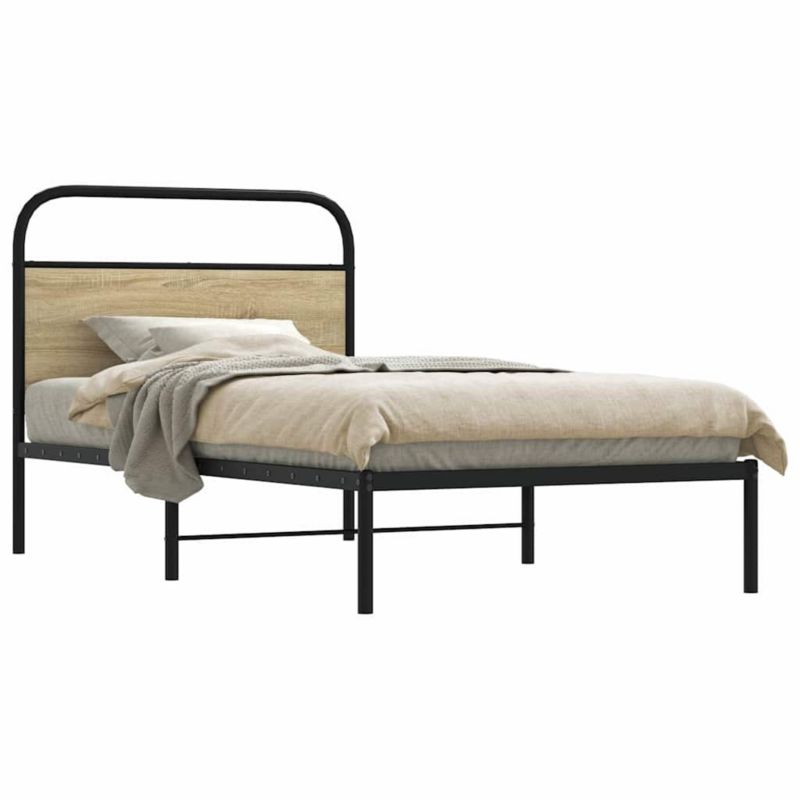 Łóżko metalowe WaszeMeble 107x203 cm brązowe WM-4100254 1 szt.