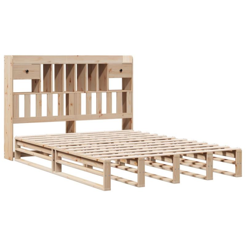 Łóżko drewniane WaszeMeble 140x200 cm brązowe WM-3323959 1 szt.