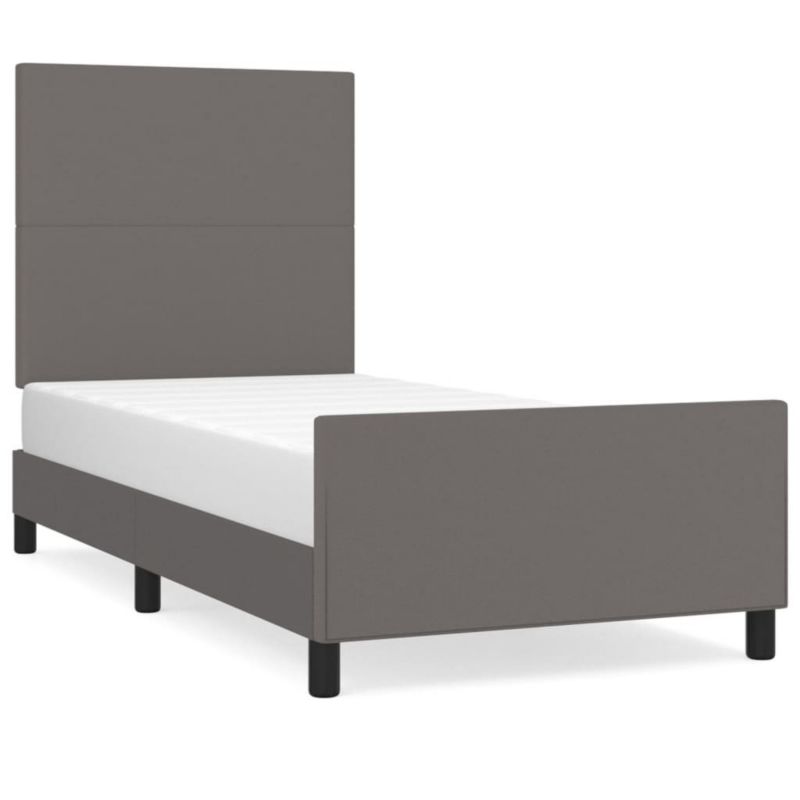 Łóżko tapicerowane WaszeMeble 90x200 cm szara WM-3125431 1 szt.