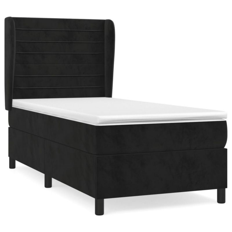 Łóżko kontynentalne WaszeMeble 90x200 cm czarne WM-3129251 1 szt.
