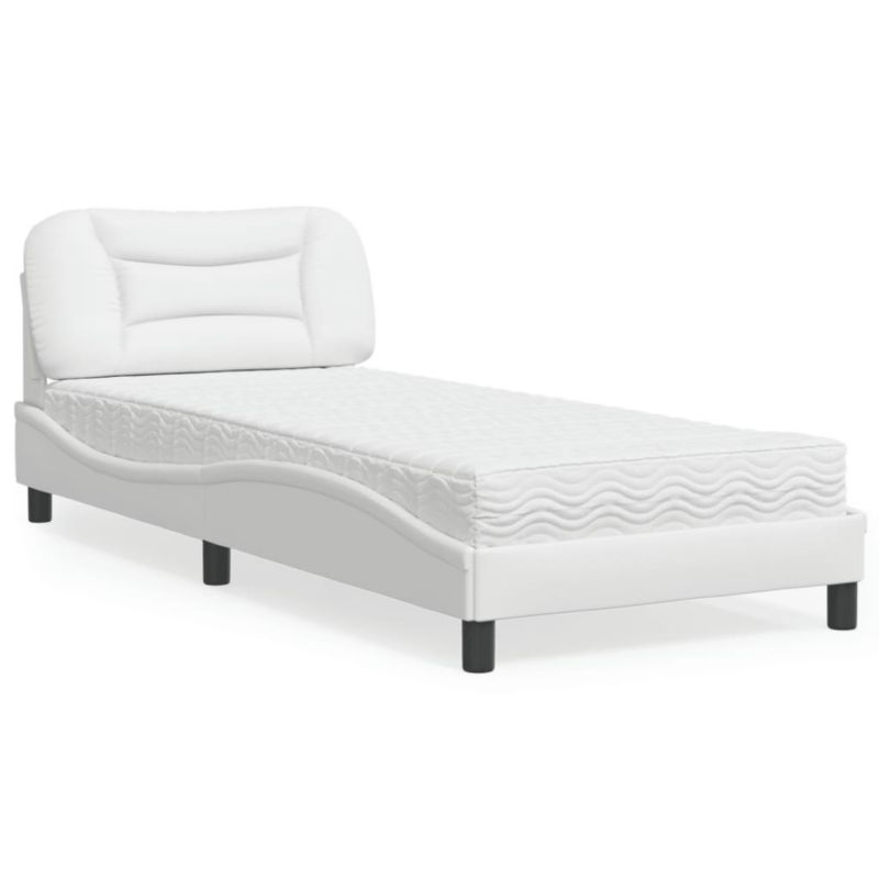 Łóżko tapicerowane WaszeMeble 90x200 cm białe WM-3208697 1 szt.