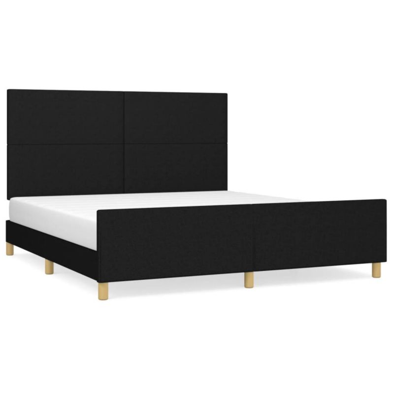 Łóżko tapicerowane WaszeMeble 160x200 cm czarna WM-3124905 1 szt.
