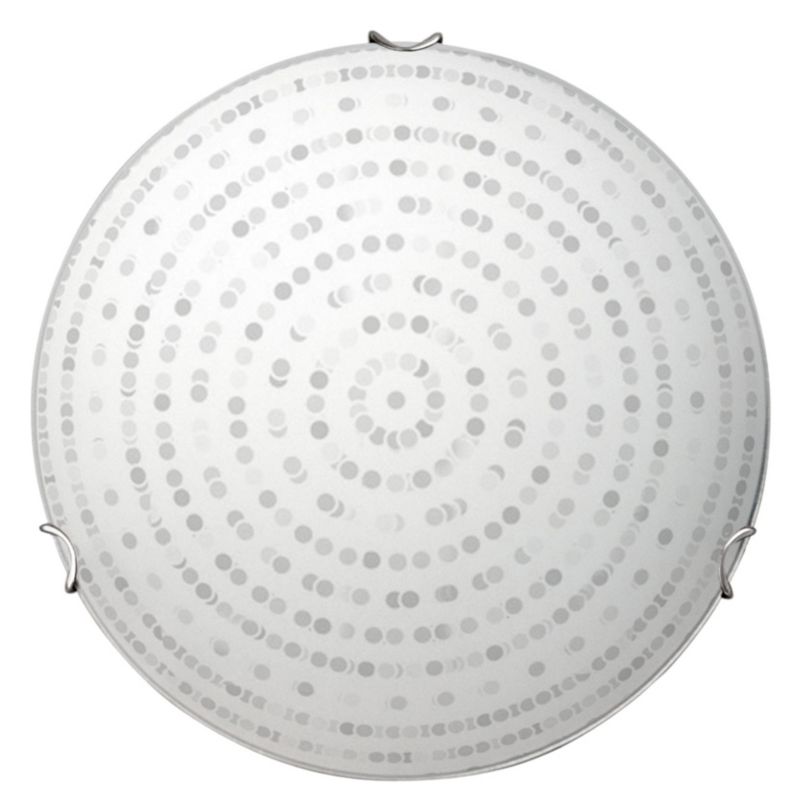 Plafon sufitowy Candellux Circle chromowany biały 1 x E27 x IP20 wym: 9 x 30 x 30 cm - 1 szt.