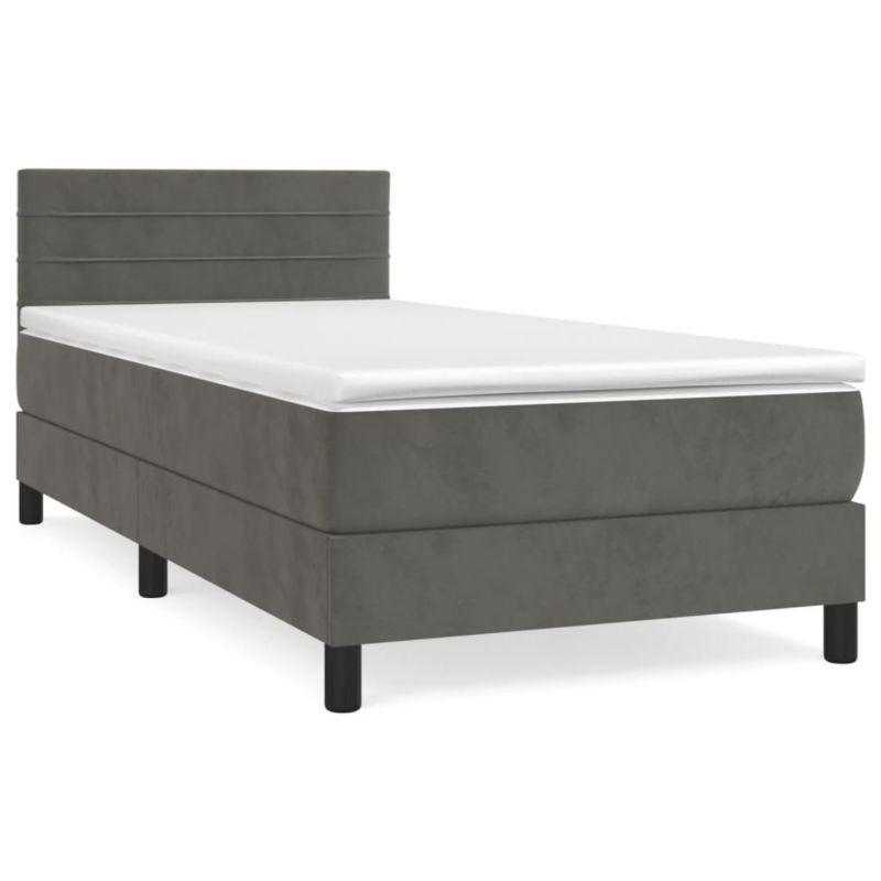 Łóżko kontynentalne WaszeMeble 90x190 cm ciemnoszary WM-3141336 1 szt.