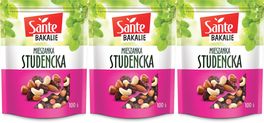 3x Mieszanka studencka Sante, 100g