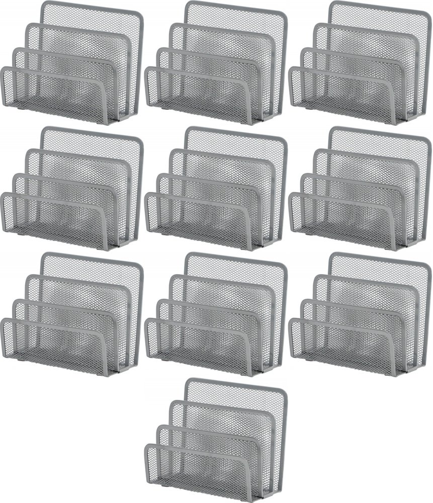 10x Stojak do korespondencji Q-connect, druciany, 170x135x83 mm, srebrny