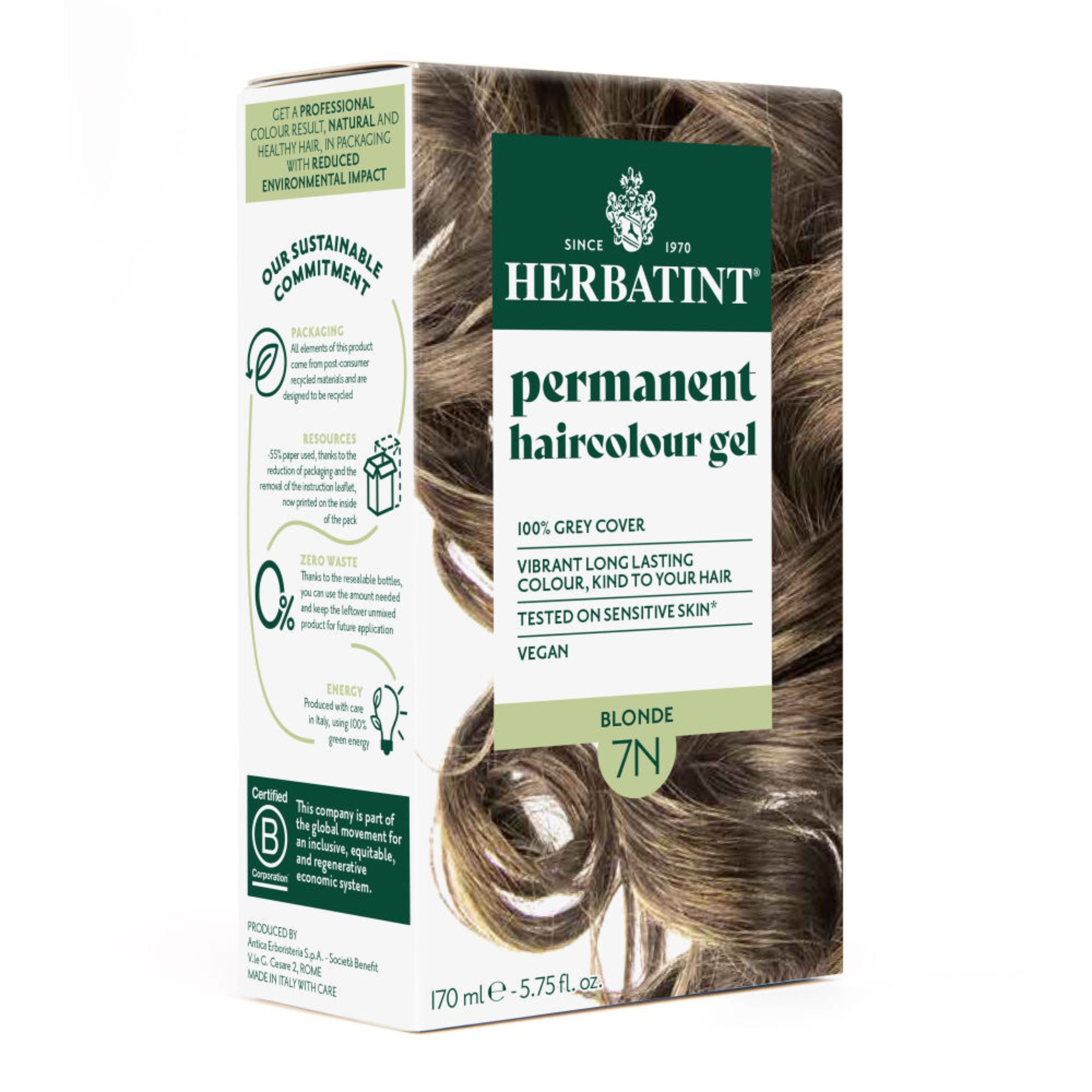 Herbatint - farba do włosów 7n, blond, 170 ml