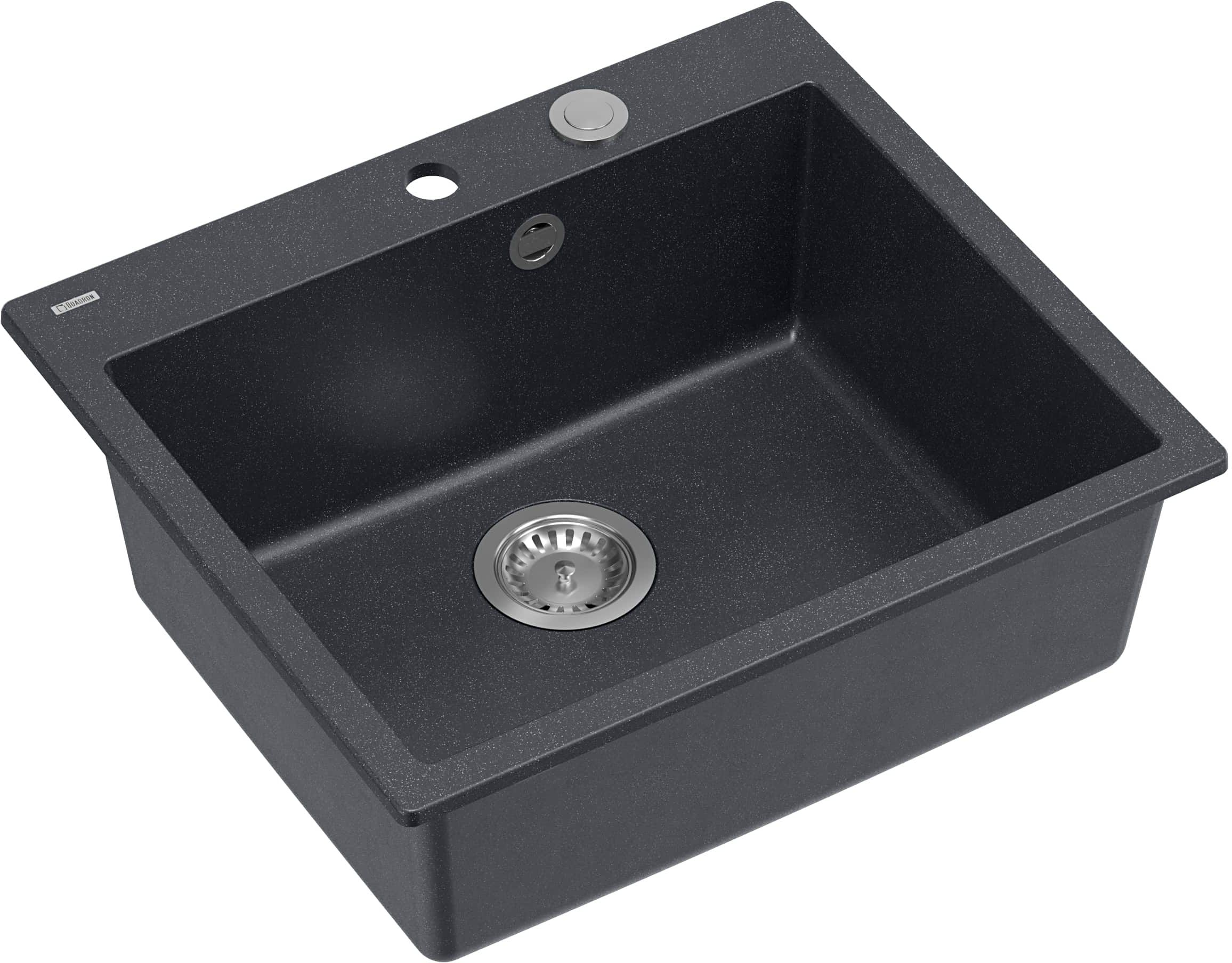 Quadron Morgan 110 zlewozmywak 57x50 cm GraniteQ black diamond HB8304U8-BS_P2O