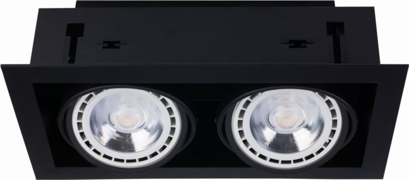 Oprawa wpuszczana Nowodvorski Lighting Downlight czarna ruchoma 2 x ES111 x 15W IP20 wym: 35,4 x 19 cm prostokątna - 1 szt.