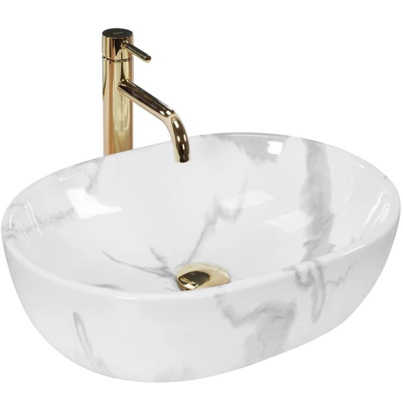 Umywalka nablatowa GTM Design Amelia M1 Biała 1 szt.